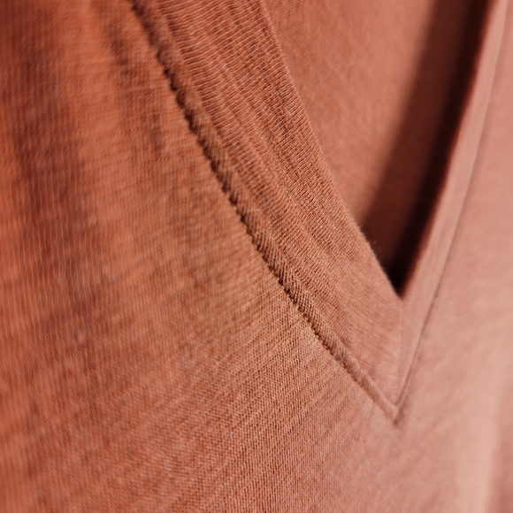 New Madewell Whisper Short Sleeve V Neck Cotton Solid Basic Tee - Picture 5 of 9